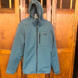 NorthFace like new neoprene style zip up jacket.